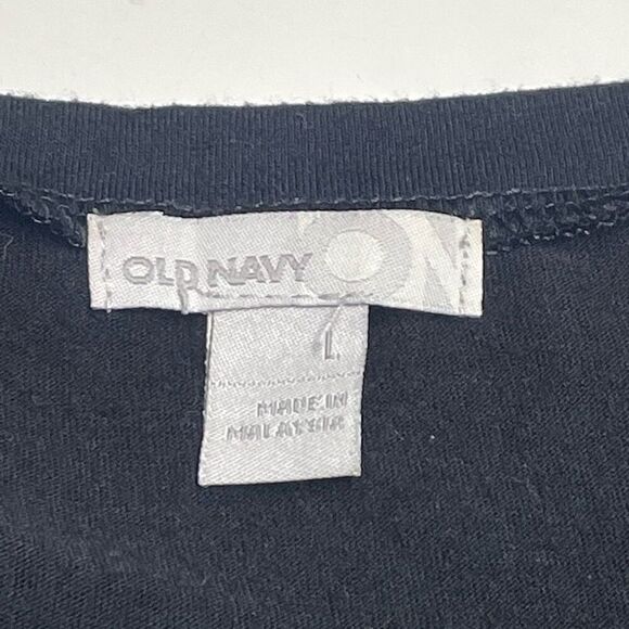 Old Navy Black Bubble Puff Sleeve Scoop Neck Top - Picture 3 of 6